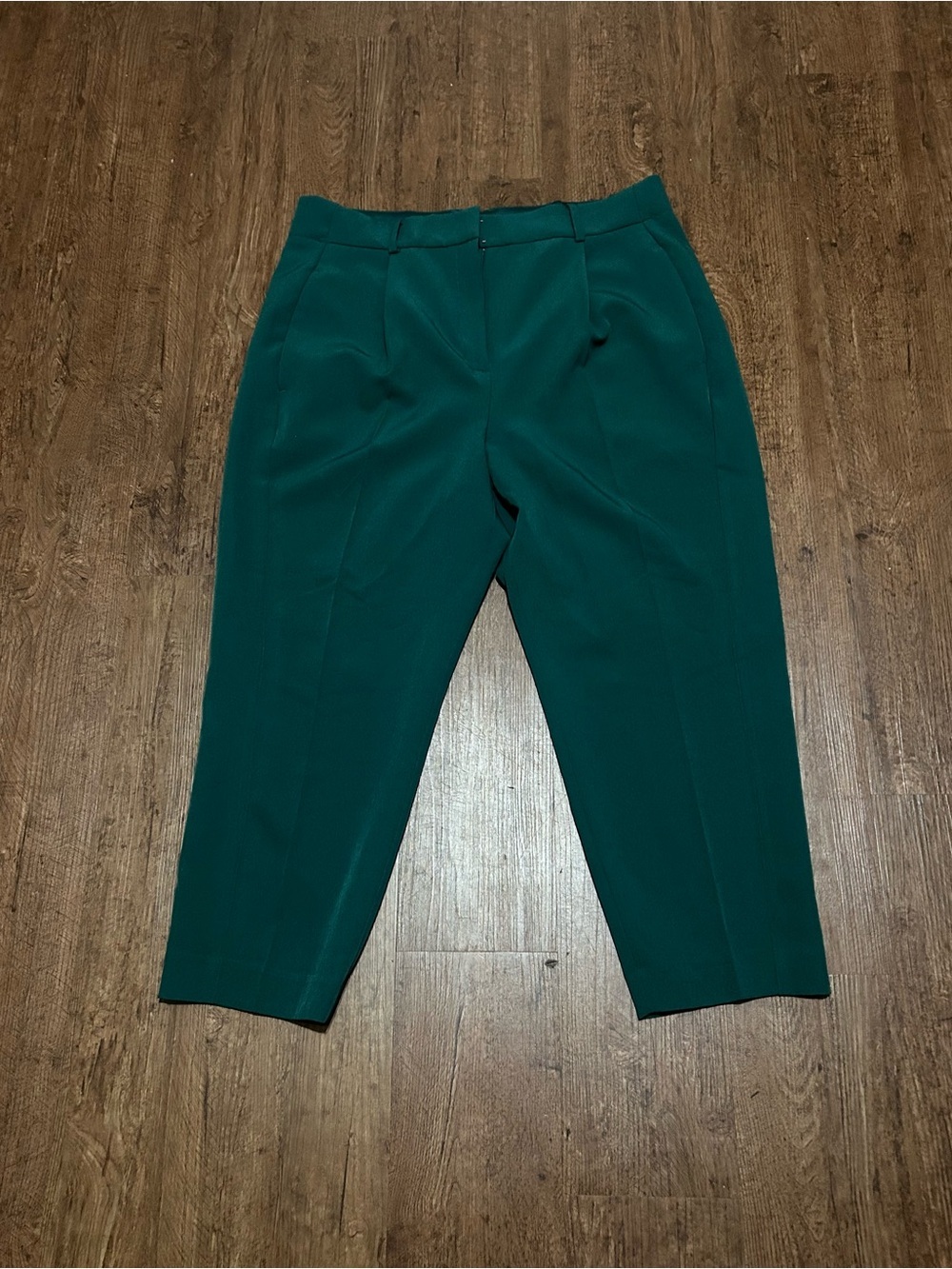 Express Women’s 14 Petite Emerald Green Ankle Dress Pants Trousers NWT